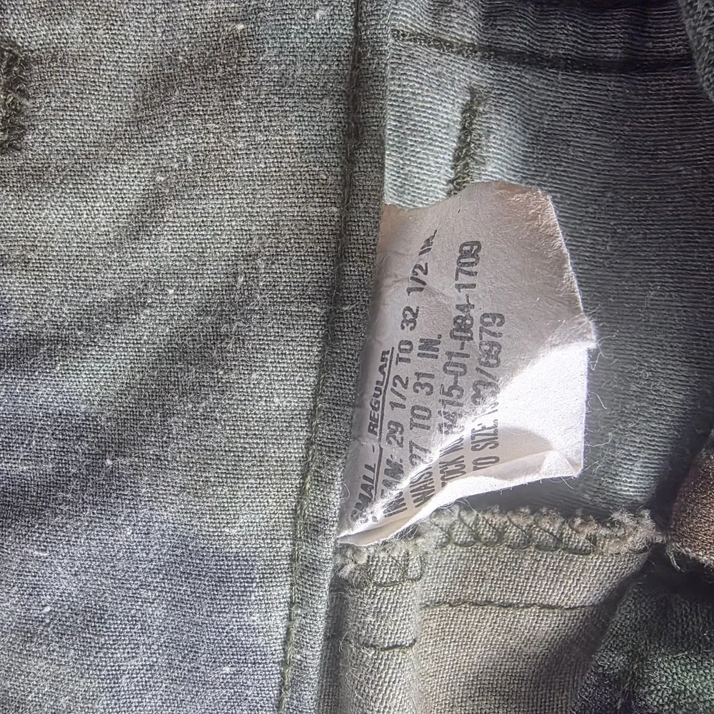 United States Military Issued Camo Cargo Pants 29.5x32.5 Made In Usa H2